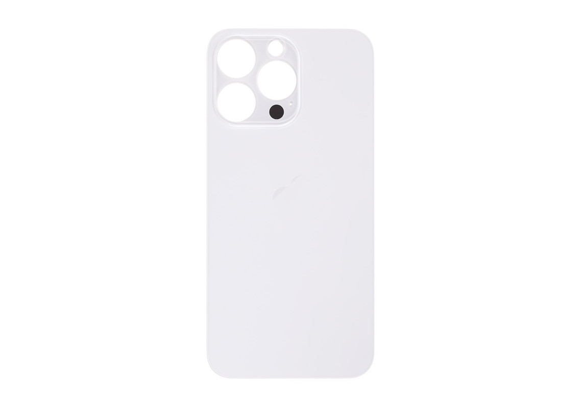 For iPhone 13 Pro Max Backcover Glass - (Big Hole) - Silver