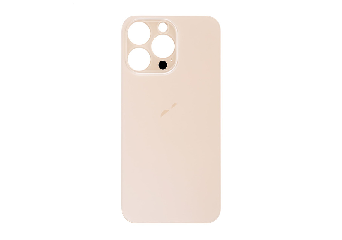 For iPhone 13 Pro Max Backcover Glass - (Big Hole) - Gold
