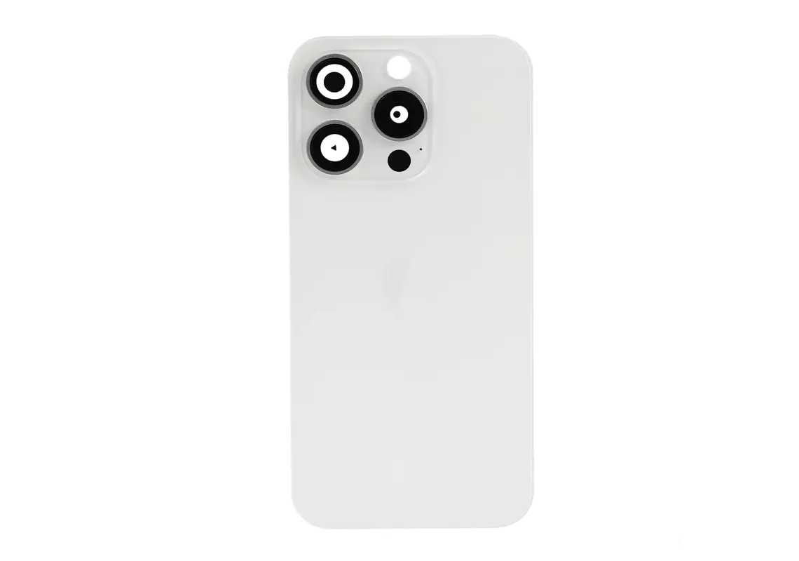 For iPhone 15 Pro Max Back Glass Panel With Magsafe Magnet - White Titanium
